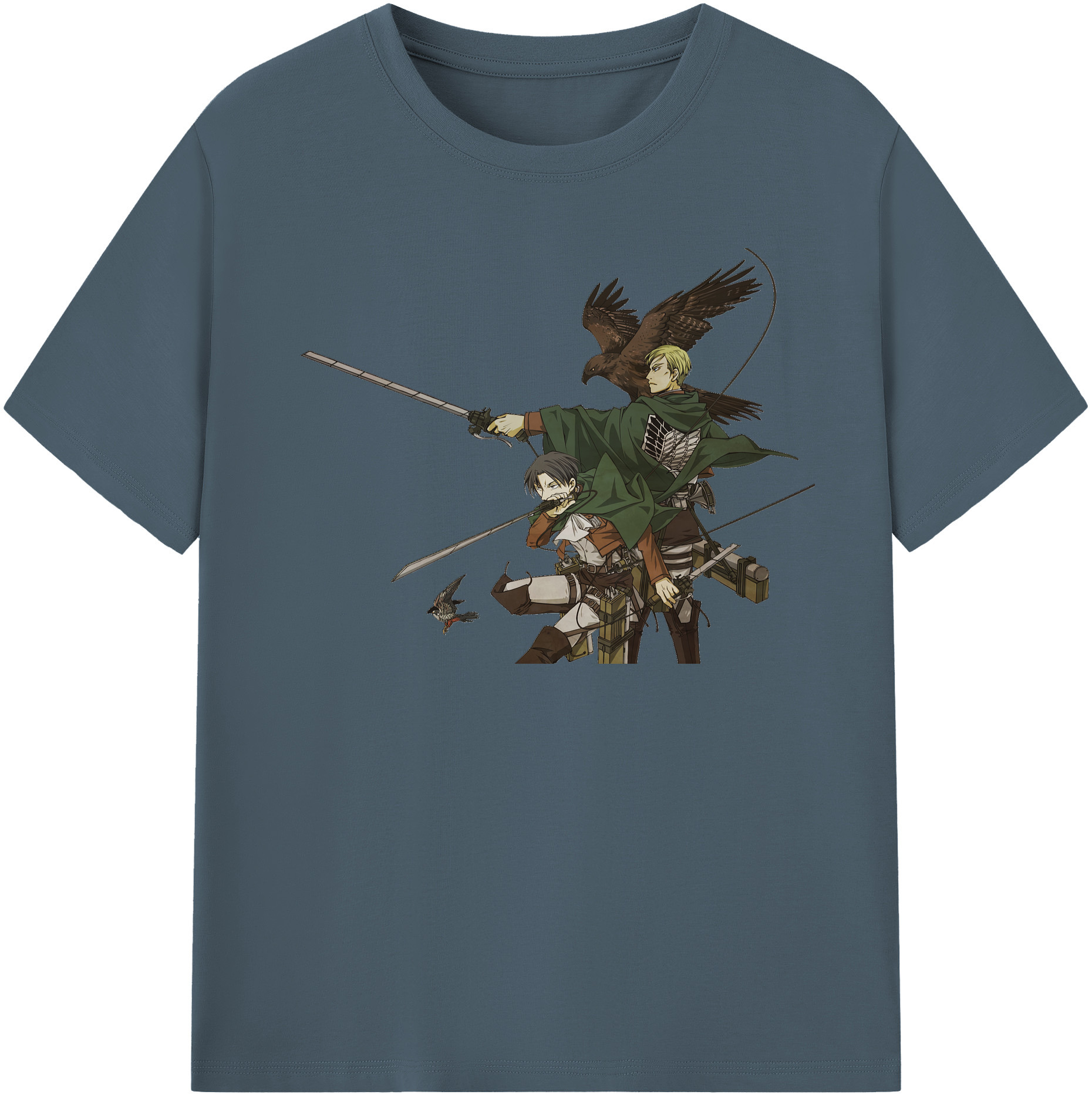 （画像用） 進撃の巨人 Attack on Titan 綿100％半袖Tシャツ（フロントプリント）
